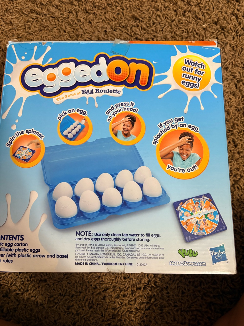 Egg Roulette Kids Game - Blue/White - Picture 2 of 2
